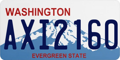 WA license plate AXI2160