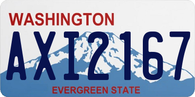 WA license plate AXI2167