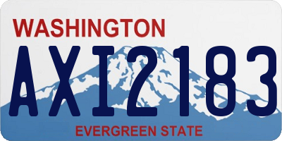 WA license plate AXI2183