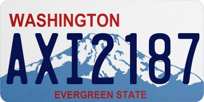 WA license plate AXI2187