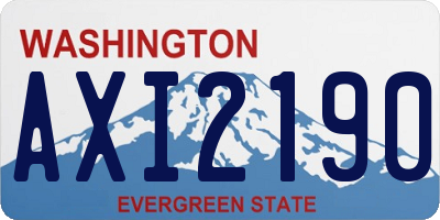 WA license plate AXI2190
