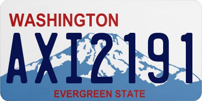 WA license plate AXI2191