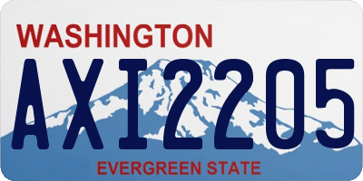 WA license plate AXI2205