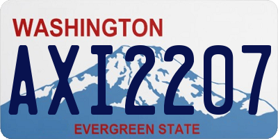 WA license plate AXI2207