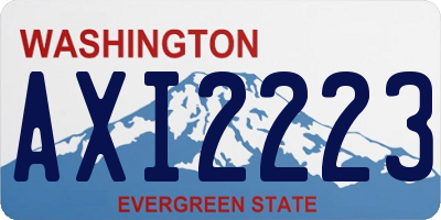 WA license plate AXI2223