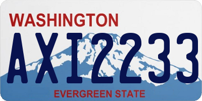 WA license plate AXI2233