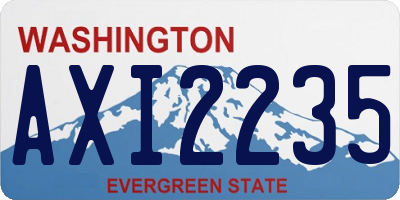 WA license plate AXI2235
