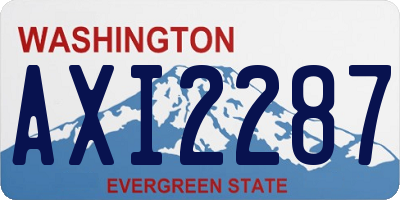 WA license plate AXI2287