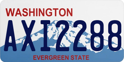 WA license plate AXI2288