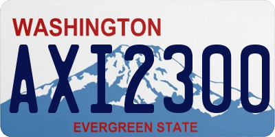 WA license plate AXI2300