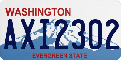 WA license plate AXI2302