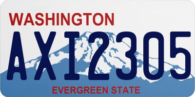 WA license plate AXI2305