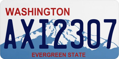 WA license plate AXI2307