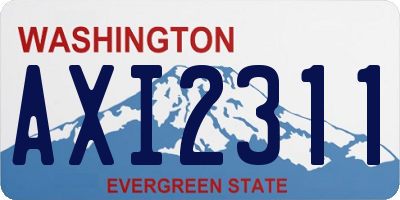 WA license plate AXI2311
