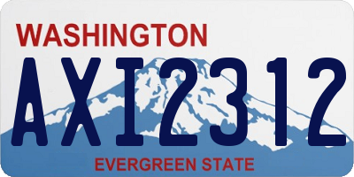 WA license plate AXI2312