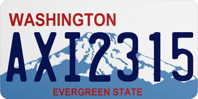 WA license plate AXI2315