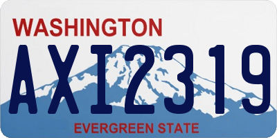 WA license plate AXI2319