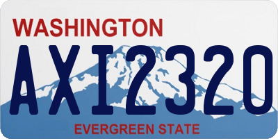 WA license plate AXI2320