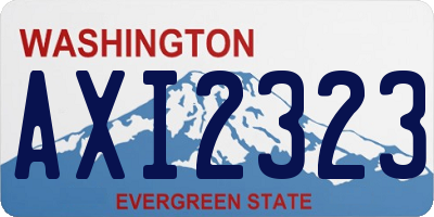 WA license plate AXI2323