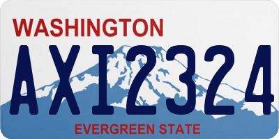 WA license plate AXI2324