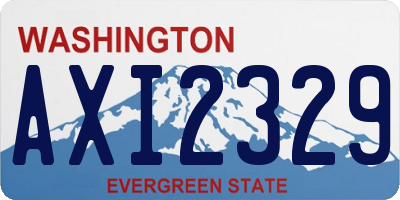 WA license plate AXI2329