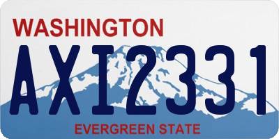 WA license plate AXI2331