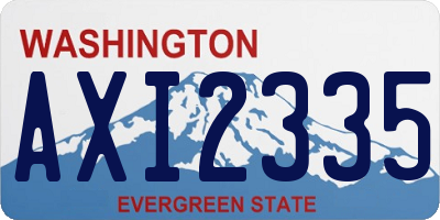 WA license plate AXI2335