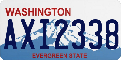 WA license plate AXI2338