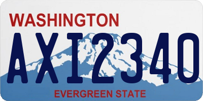 WA license plate AXI2340
