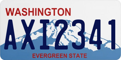 WA license plate AXI2341