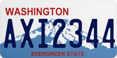 WA license plate AXI2344