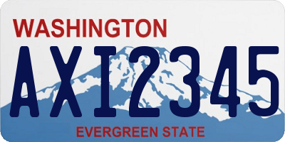 WA license plate AXI2345