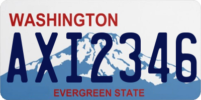 WA license plate AXI2346