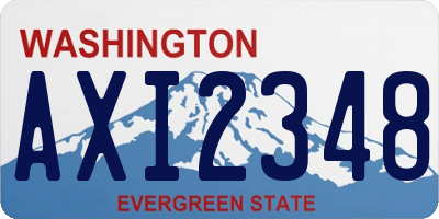 WA license plate AXI2348