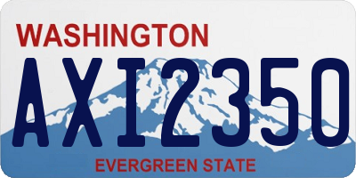 WA license plate AXI2350