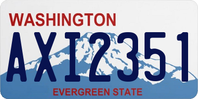 WA license plate AXI2351