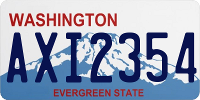 WA license plate AXI2354