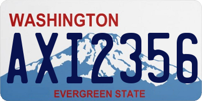 WA license plate AXI2356