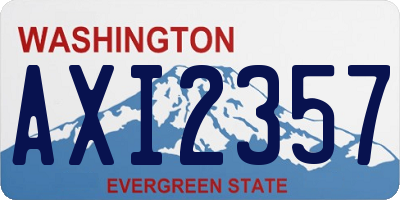 WA license plate AXI2357