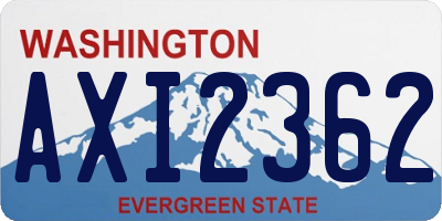 WA license plate AXI2362