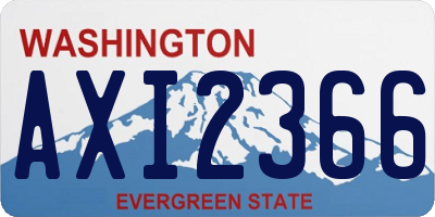 WA license plate AXI2366
