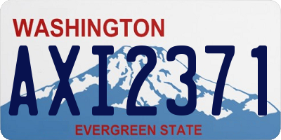 WA license plate AXI2371