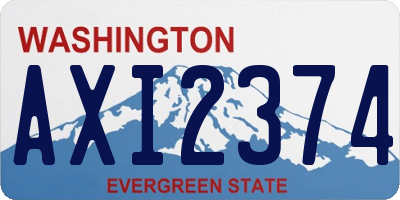 WA license plate AXI2374