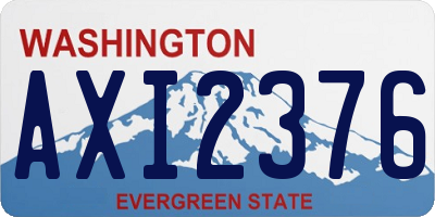 WA license plate AXI2376