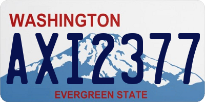 WA license plate AXI2377
