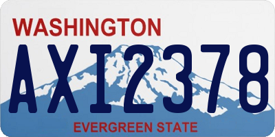 WA license plate AXI2378