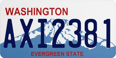 WA license plate AXI2381