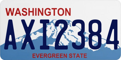 WA license plate AXI2384