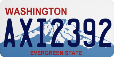 WA license plate AXI2392