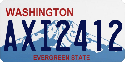 WA license plate AXI2412